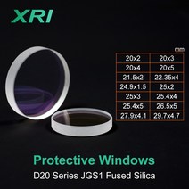 파이버 레이저 보호 창문 렌즈 WSX Precitec Raytools 헤드 용 Dia20/22.35/24.9/25.4/26.5/27.9, 01 18x2mm