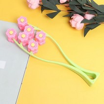 얼굴붓기빼는법 리프팅 페이스롤러 얼굴비대칭 턱살 괄사 얼굴경락기구 얼굴마사지기구 옆광대 페이셜 마사지 롤러 휴대용 꽃 모양 페이스 안티 링클 리프트 슬리밍 릴랙스 뷰티 도구, 02-Pink