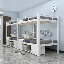 2층 침대 교직원 기숙사 아파트 합숙소 병원 게스트하우스 2층침대, 높이180x가로90x세로200cm그레이