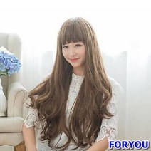 도매제국 긴머리가발 웨이브스타일 여신스타일 (망포함), 오렌 통 가발-자연블랙(망 있음)