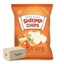 코스모스 버터갈릭 새우칩 64g (1박스-16개), 단품, 16개입