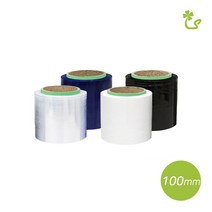 (미니 핸드랩전선랩 100mm) 잘풀리는 공업용랩 스트레치필름, 100mm - 1개, 슬리터 흑색 25T-200M