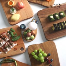 티크 원목 도마, 플레이팅(직사각)450 x 220 x 20mm