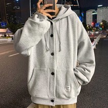 남녀 공용 루즈핏 후드 집업 겨울 캐주얼 점퍼 스타일 봄 가을
