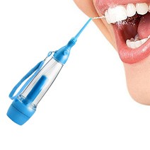 펌핑식 워터 치간 세척기 칫솔 수동 파워 치실 구강세정기 물 치아 청정기, 단품