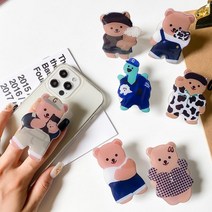 깜찍한 일러스트 큐티곰 핑거톡 스마트톡, 포크베어, 1개