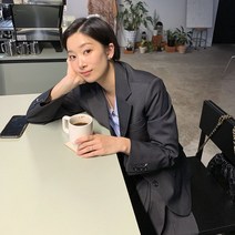 올리브데올리브 [한겨레 착용][S140 셋업] [On-line exclusive] 오버핏 셋업 롱자켓 OH3XCJ140