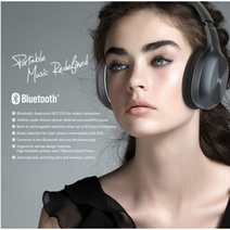 브리츠 Britz W800BT 유무선 블루투스 헤드폰, 화이트