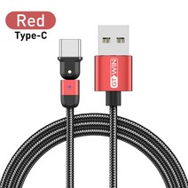 GTWIN-USB 유형 C 90 도 고속 충전 케이블 Xiaomi mi 11 10 휴대 전화 데이터 코드 삼성 S10 S9 2M, [04] Red, [03] 2m