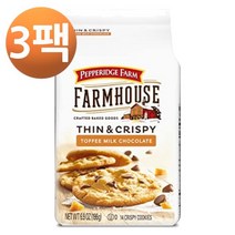 페퍼리지 팜 팜하우스 씬 앤드 크리스피 토피 밀크 초콜릿 쿠키 6.9oz, 3팩