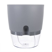 작은 소소한 상추 대파 방울토마토 미니 화분 1pc 2 레이어 자체 급수 게으른 자동, l, 회색