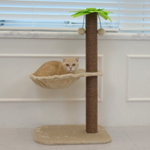 큐큐펫 고양이 야자수 수직 스크래쳐 해먹