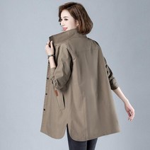빅사이즈 여성 야상 점퍼 간절기 아우터 사파리 엄마옷 바람막이 셔츠 트렌치 77 88