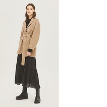 시슬리 SISLEY 애니 캐시미어 벨티드 하프 코트 SACT52161 BG