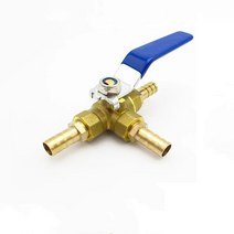 버터플라이 밸브 100a 150 125a 기어식 sus 자동 플라이어 6mm 8mm 10mm 12mm 호스 미늘 3 방향 티 형 t 포트 볼, DN32, 1개