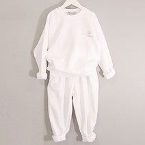 원이가게 아동 주니어 화이트 긴팔 맨투맨 긴바지 조거팬츠 상하복 초등학생 단체복 체육복