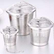 1+1 스텐 육수망 티 스트레이너 티백 차 거름망 나뭇잎 인퓨저 망 필터 바구니, 9.2cm