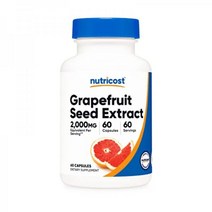 Nutricost 자몽 씨 추출물 2000mg 60 식물성 캡슐