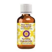 Deve Herbes 순수 베티버 에센셜 오일 (베티베리아 지자노이드) 치료 등급 스팀 증류 5ml (0.16온스)