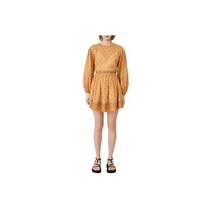 마제 오렌지 여성 리소 컷아웃 플로럴 프린트 드레스 미국 0/X-스몰 정장 캐주얼
