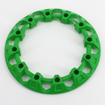 6 인치 7 휠 허브 장식휠 림 장식 링 보호 커버 카트 AT 이동 오토바이 호환 부품, 15 7inch dark green