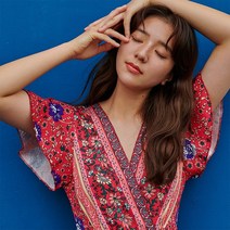 쿠바 에스닉 랩 원피스