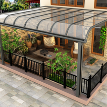 전원 주택 어닝 빗물막이 가림막 캐노피 지붕 썬룸, 질감 회색/ 제곱미터 당 단가, 1개