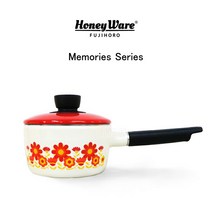 FUJIHORO 후지 법랑 인덕션 가능 편수 소스팬 16cm 빨강