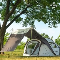 [그라비티캠프] 피크닉 원터치 텐트 패밀리텐트 + 익스텐션(그늘막) GV-2100