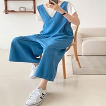 다잇템 여자 통핏 딥브이 진 롱 점프수트 (8768811)