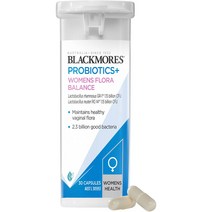 블랙모어스 프로바이오틱스 우먼 플로라 밸런스 비타민 30 캡 Blackmores Probiotics+ W Kpf