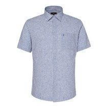 닥스셔츠 [DAKS] 스트라이프 캐주얼 네이비 반팔셔츠 레귤러핏 (DIS3SHCS705N1)