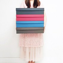 싸바리3호 4종 블랙 레드 블루 쵸코 4개 선물상자 포장박스 답례품 기념일 생일 행사, 쵸코4개