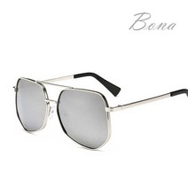 보나 EYEWEAR 패션 UV차단 선글라스 190528-BNFS-17 실버테 실버미러렌즈 투브릿지 육각보잉스타일 오버사이즈 남녀공용