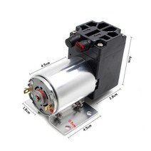 12V 미니 진공 펌프 65-120Kpa 음압 흡입 공기 8L/분 고압 다이어프램 홀더 포함, [01] DC12V