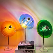 오로라빛 레코드 아크릴 선셋 조명 단스탠드 3colors 무드등 신혼선물, 오로라