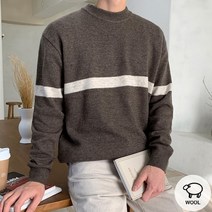 조군샵 조군샵 조군샵 플루밍 라인 배색 램스울 니트_T6545