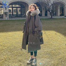 셀럽당 여 겨울 패딩 하프 기장 기모 도톰 패딩 카고 후드 코트