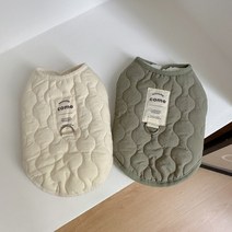 강아지패딩 강아지 오리털 패딩 강아지겨울옷 인스 애완 동물 코튼 두꺼운 리플 당길 수 있는 민소매 디자이너, 9.green - XL