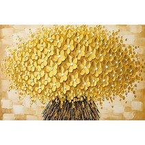 황금 돈꽃나무 (패브릭) 보석십자수 40x60, 단품, 옵션선택:본품