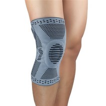 무릎 팔꿈치 보호대 1pc 무릎 패드 중괄호 스포츠 지원 Kneepad 남성 관절염 수호자 압축 슬리브, 02 라이트 그레이_01 M