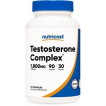 뉴트리코스트 테스토스테론 컴플렉스 1800mg 90 캡슐 Nutricost, 90정, 1개