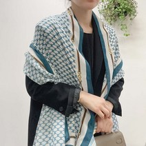 [미스블혹]여성 가을 봄 롱 패턴 빅 숄 머플러 오피스 머플러