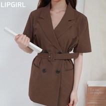 립걸린넨 더블자켓(벨트 세트)