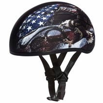 Daytona Helmets 하프 스컬 캡 오토바이 헬멧 - DOT 승인 [USA] [M], Dull Black USA_Large