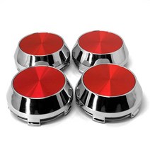 60mm 휠 센터 캡 림 허브 4 개볼크 레이싱 어드밴용Enkei OZ 보센 DS 라다 아우디 Bmw 방진 자동차 부품 호환, 02 빨간