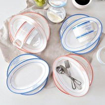 le cafe maria 레트로 빈티지 플레이팅 접시 플레이트 머그잔, 오렌지원형접시