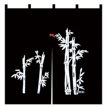 [ UJN53 ] 검정색/검은색/대나무프린트/2폭/일식/일본/식당/스시전문점/횟집/초밥집/커튼/출입구다찌/노렌/노랭이