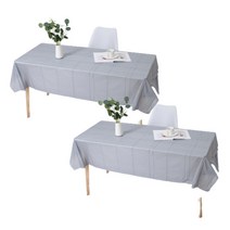 모노플리 전시회 박람회 일회용 행사용 대형 테이블보 2p, 그레이, 274 x 137 cm