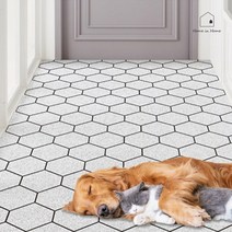 홈인홈 디자인 코일매트 R044, 04.헥사곤D(블랙화이트)